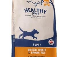 British Turkey and Brown Rice Puppy Food 12kg - Healthy Paws Puppy Food Cyprus